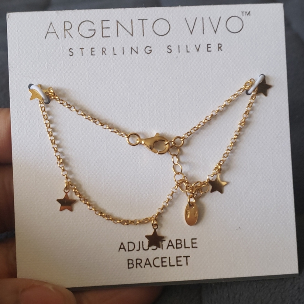 Sterling silver bracelet gold plated.
